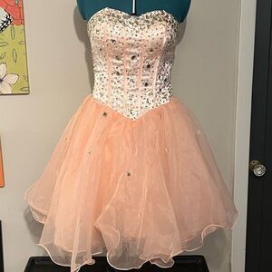 Prom Homecoming satin and tulle corset dress